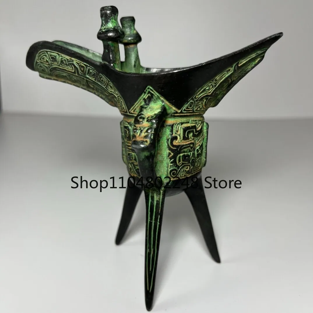 A bronze goblet, an old imperial wine cup from China