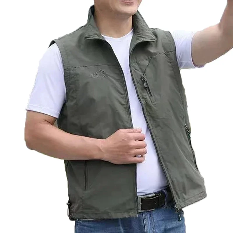 Men's retro loose outdoor versatile casual jacket vest wearing vest, fashionable trendy brand mountain functional style