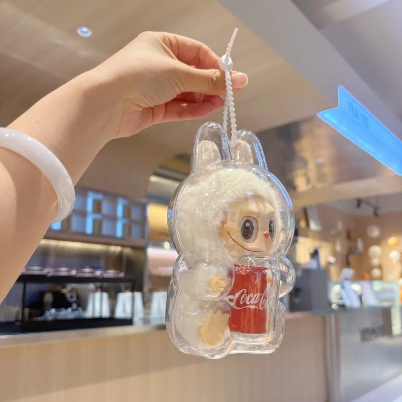 LABUBU  Cola Happiness Factor Transparent Protective Case High-quality Doll Protective Case  Bag Hanging Accessory for Going Out