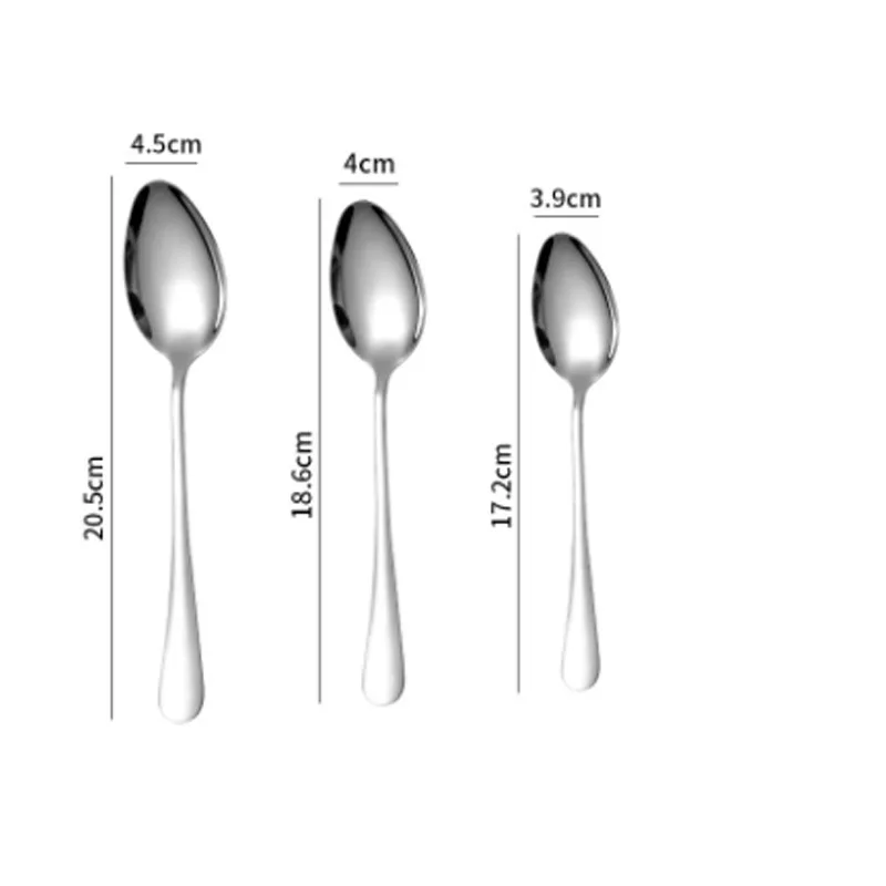 3PCS Stainless Steel Teaspoon Set Kitchen Dessert Coffee Tea Spoon Espresso Spoon Kitchen Tableware Cooking Utensils  Tableware
