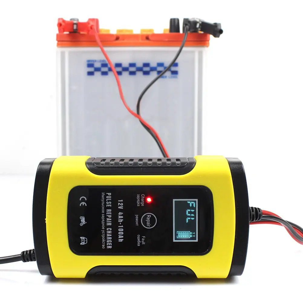 

12V Battery Charger Smart Constant Current Portable Motorcycle Auto Output Safety Long Life Small Size Car Accessories