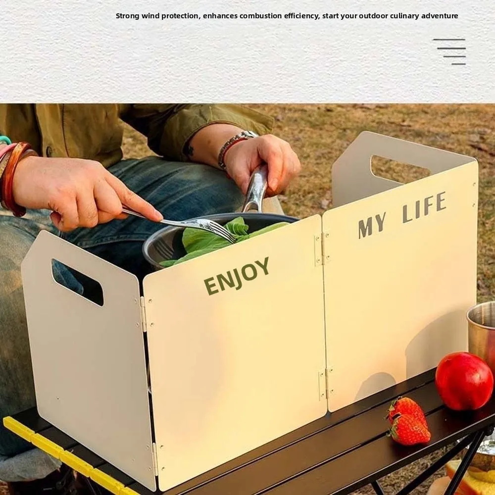 

Четырехсекционный складной ветрозащитный экран для плиты, легкий, ветрозащитный, компактный, однотонный, для защиты от ветра при приготовлении пищи, для домашнего использования