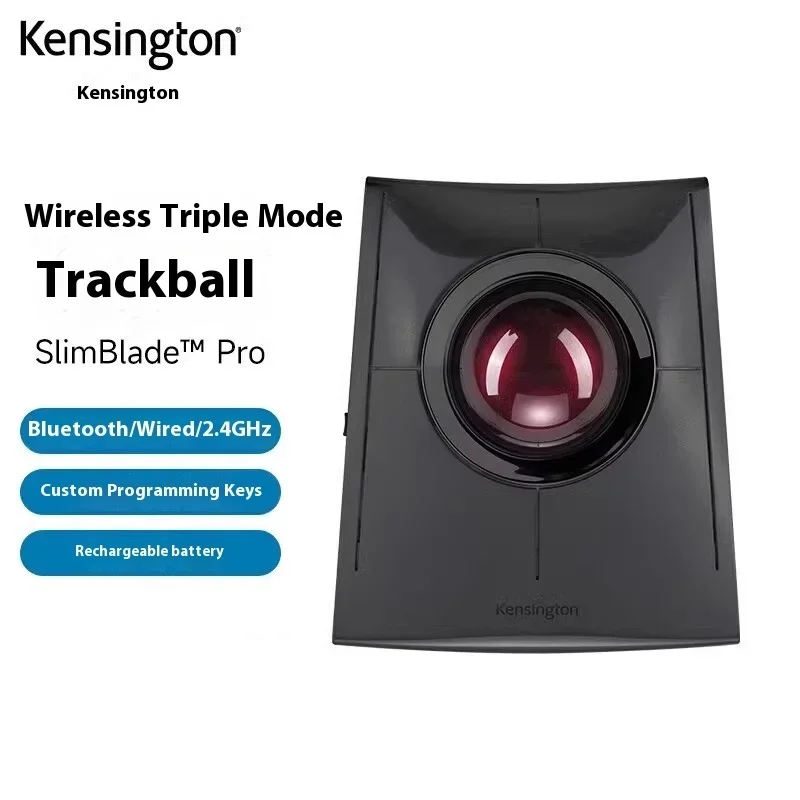 رائجة البيع كينسينغتون سليم بليد برو ماوس كرة التتبع ماوس لاسلكي ثلاثي الوضع بلوتوث قابلة للشحن لأجهزة الكمبيوتر المحمول المكتبية AutoCAD Graphi #5