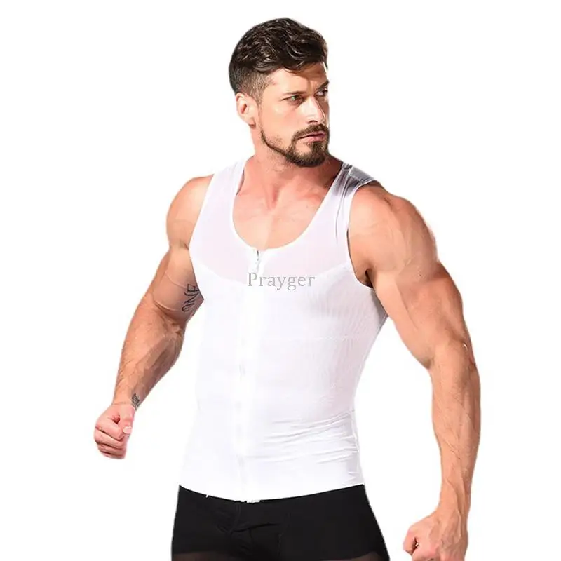 Gilet de poitrine amincissant pour hommes, correcteur de Posture, sans manches, contrôle du haut, ventre plat