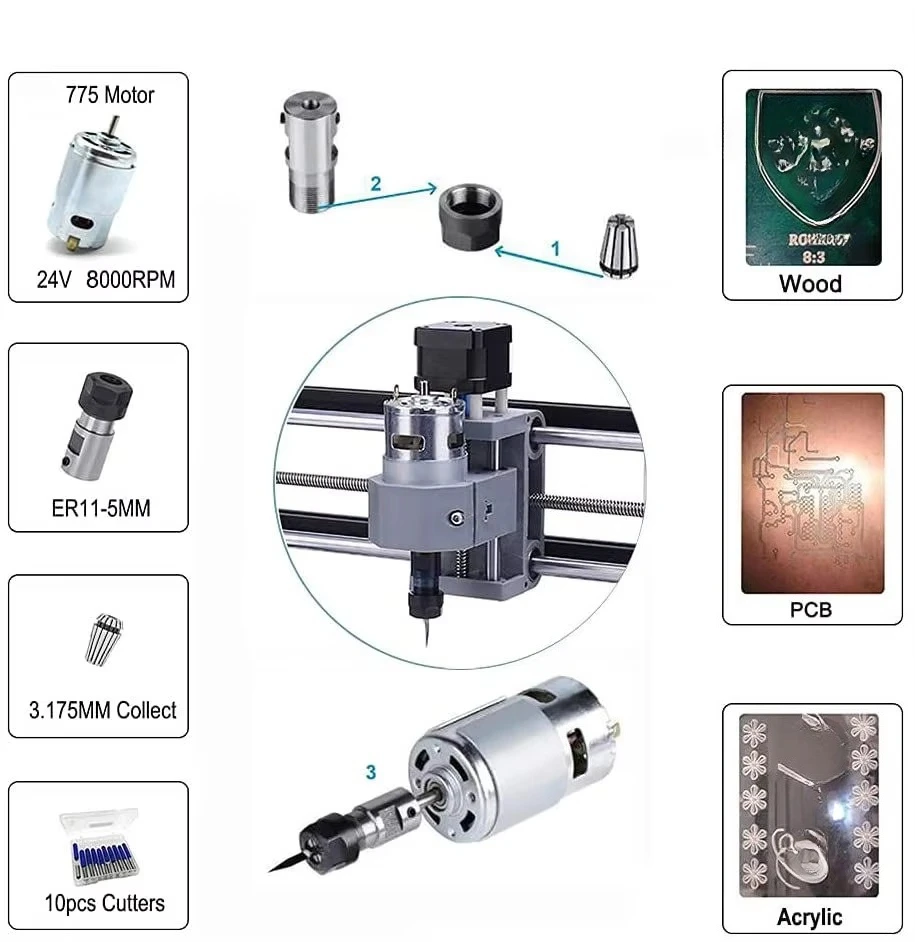 Cnc3018 مصنع قوانغتشو بالجملة لتقوم بها بنفسك المعادن باستخدام الحاسب الآلي جهاز التوجيه 3018 آلة طحن حفارة