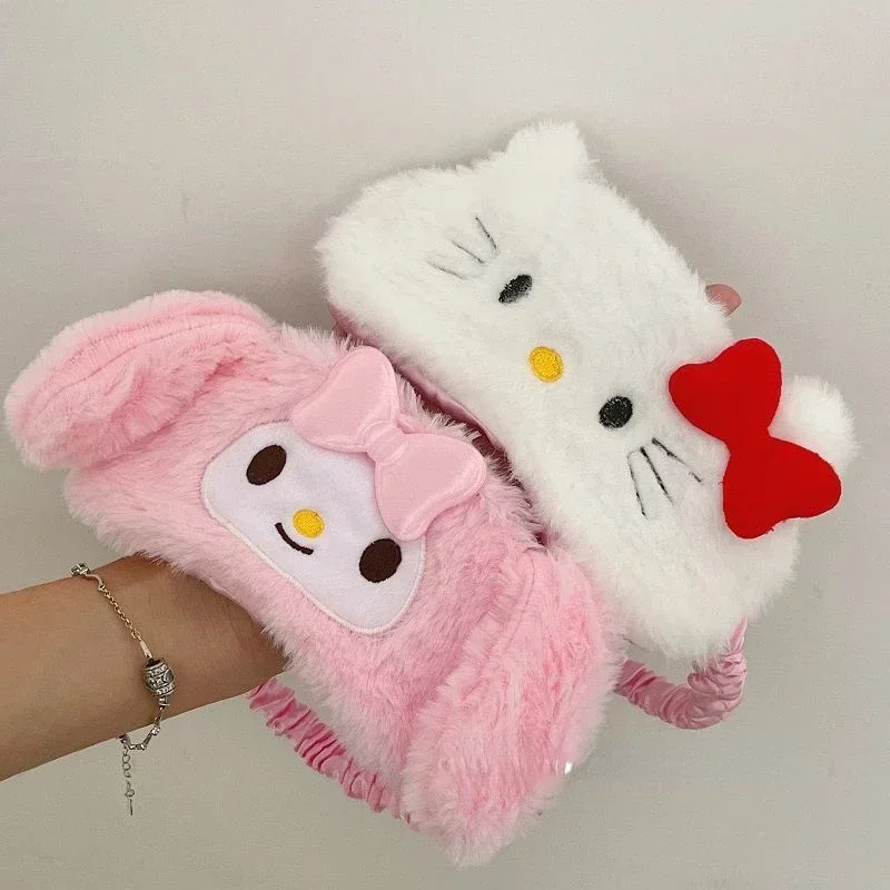 Sanrio Hello Kitty Peluche Maschera per gli occhi Melody Sleep Blackout Inverno Anime Cartoon Peluche Carino Maschera per gli occhi oscurante per