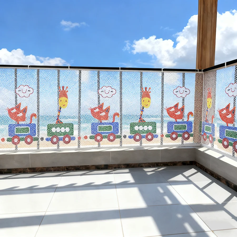 Red de seguridad para escaleras para niños, red protectora duradera de seguridad para niños, barandilla multiusos, valla de cubierta, malla fina para escaleras de balcón