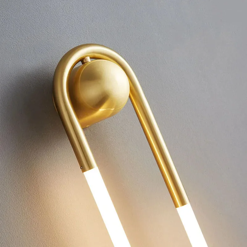 Minimalist Ellipse Led Wall Lights Gold Black Copper Bedroom Beside Light for Parlor Bedroom Aisle Stairs Home Decoration