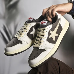 Spring and Summer New Low cut Lightning Inverted Hook Mocha Men's and Women's Couple Shoes Black Samurai Casual Sports Board Sho