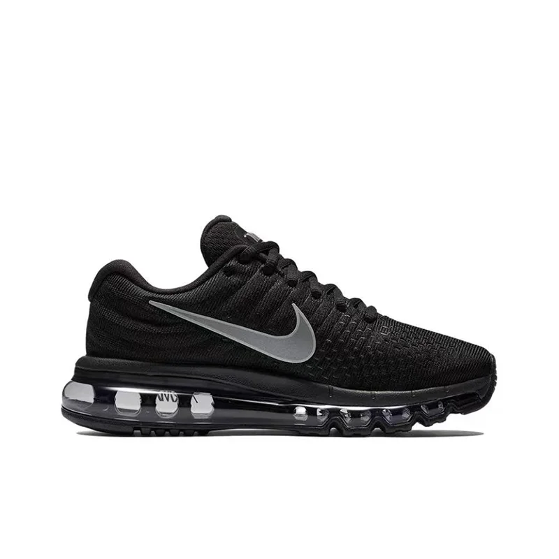 Tênis Nike Air Max 2017 com absorção de choque e desgaste confortáveis, tênis de corrida de cano baixo, masculino