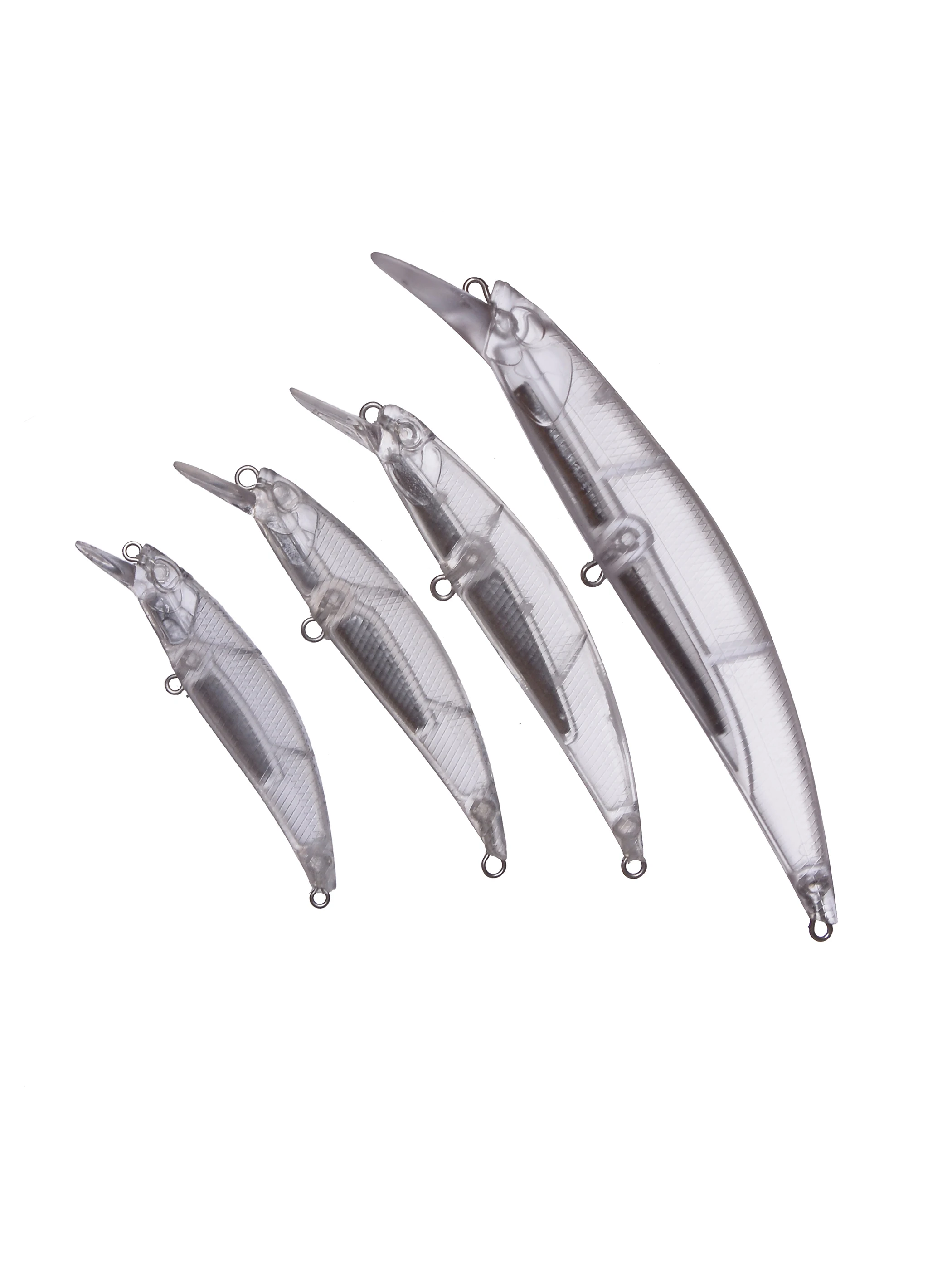 Chan'sHuang 20 pièces leurres de pêche vierges non peints 5.4g/8g/12g/17.5g appât de pêche artificiel coulant vairon longue coulée