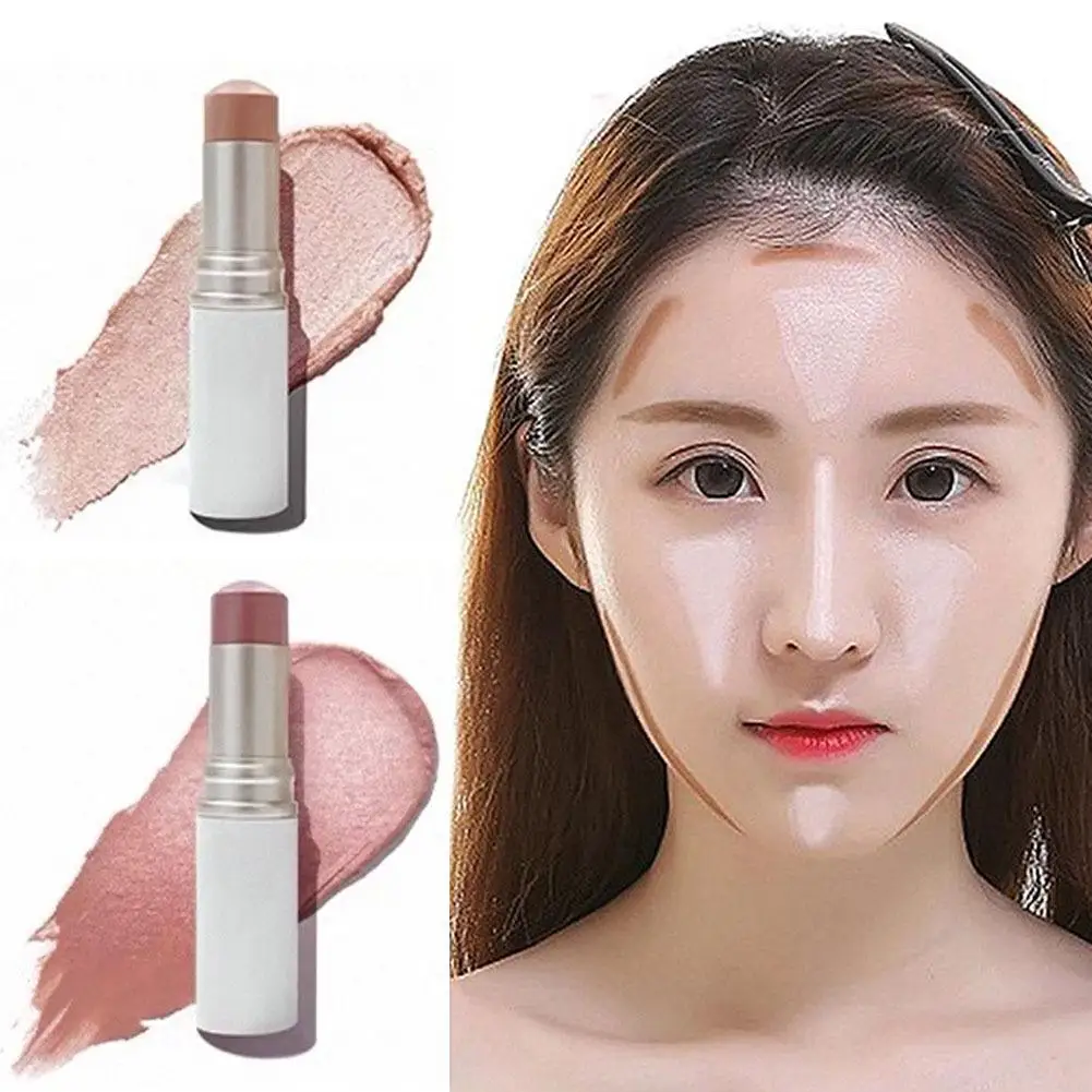 Bâton de fard à joues crème de couleur translucide, reflets pour le visage, résultats tridimensionnels, bâton de fard à joues imperméable durable