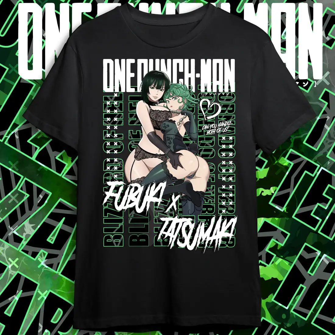 

Seductive Fubuki and Tatsumaki Unisex Anime T-Shirt 100%Cotton Manga Tee