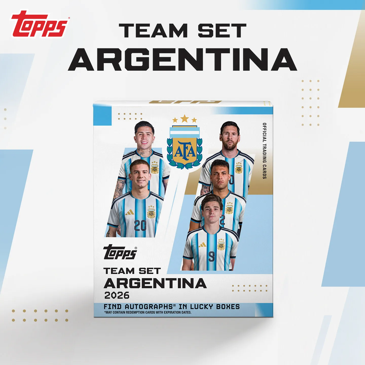 

Topps 2026 Argentina National Football Team Set Official Trading Cards Collectible Lucky Blind Box Possible Autograph Cards