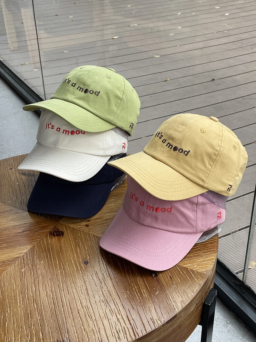 

Embroidery wide brim baseball cap children spring 2025 new four seasons sunshade cap men