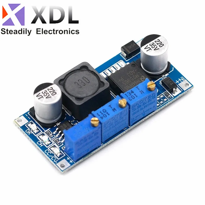 10Pcs LM2596 LED 드라이버 DC-DC 스텝 다운 조정 가능한 CC/CV 전원 공급 장치 모듈 배터리 충전기 조정 가능한 LM2596S 정전류