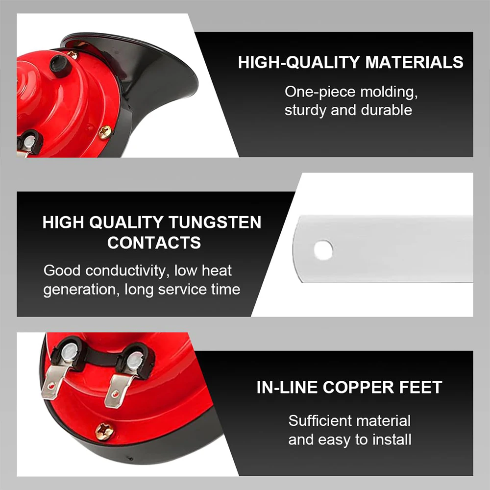 1 قطعة 12 فولت أبواق القطار بصوت عال للغاية 300DB مقاوم للماء السيارات مكبر الصوت العالمي سيارة دراجة نارية شاحنة قارب إشارة الصوت الكهربائية