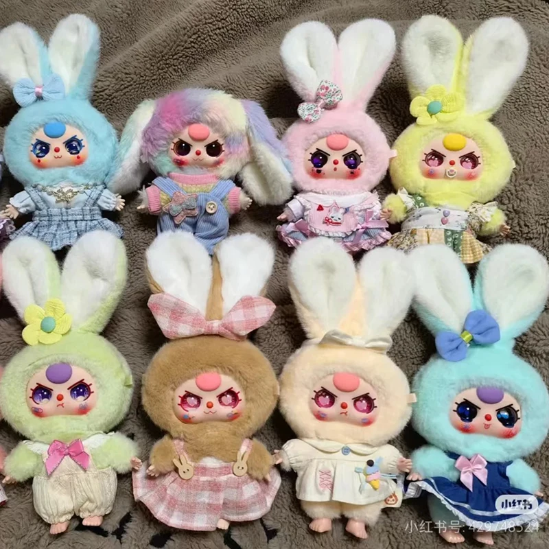 2025 Genuine Baby Three Macaron Rabbit Series Plush Blind Box Tide Play Pendant Cute Doll Surprised Valentine'S Day Girl Gift