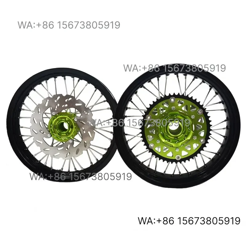 For  Wmwmnu 17 Inch Hub Motor Supermoto Rim Super Motard Wheels  KLX250cc KLX450cc  KAWASAKI MOQ 1set