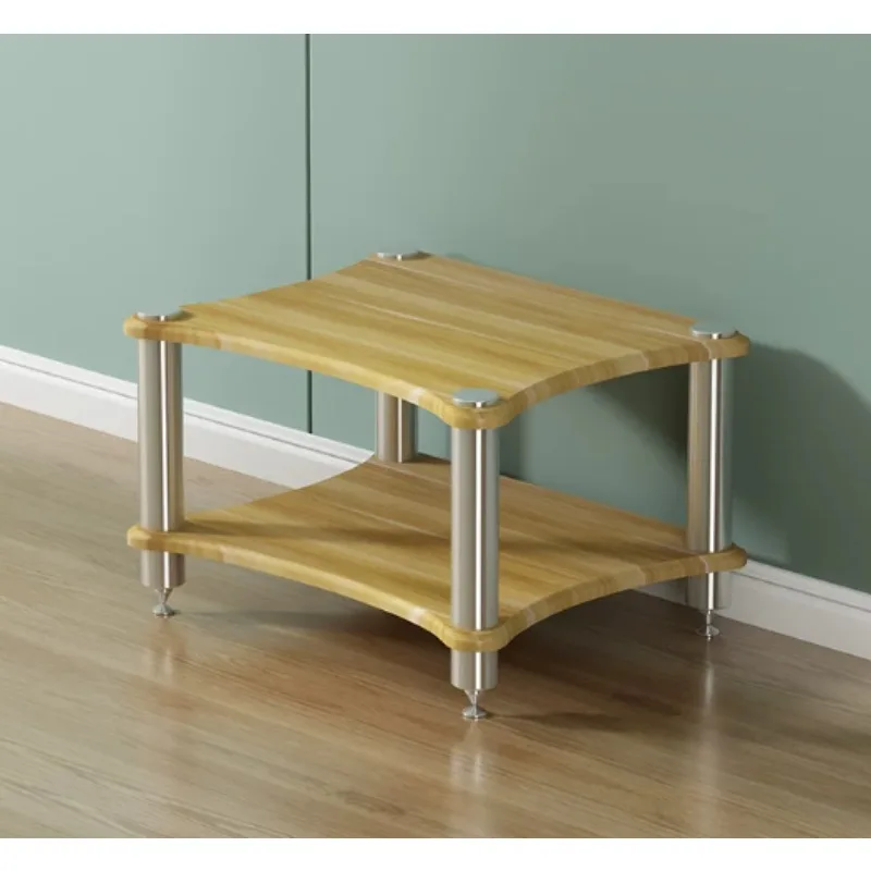 2-Tier Audio Equipment Rack for HiFi Amplifier, CD Shelf Stand with Anti-Vibration Feet