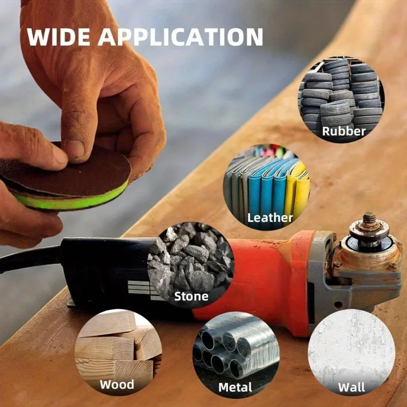 1pc/5pcs 2 Inch Hook and Loop Sanding Pad for Sanding Discs with 1/4 Inches Shank Drill Attachment and Soft Foam Layer Buffer