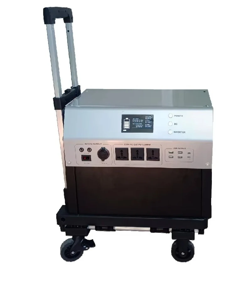 

Portable Rechargeable Station 2000W multiple charging methods for camping and outdoor emergency power supply