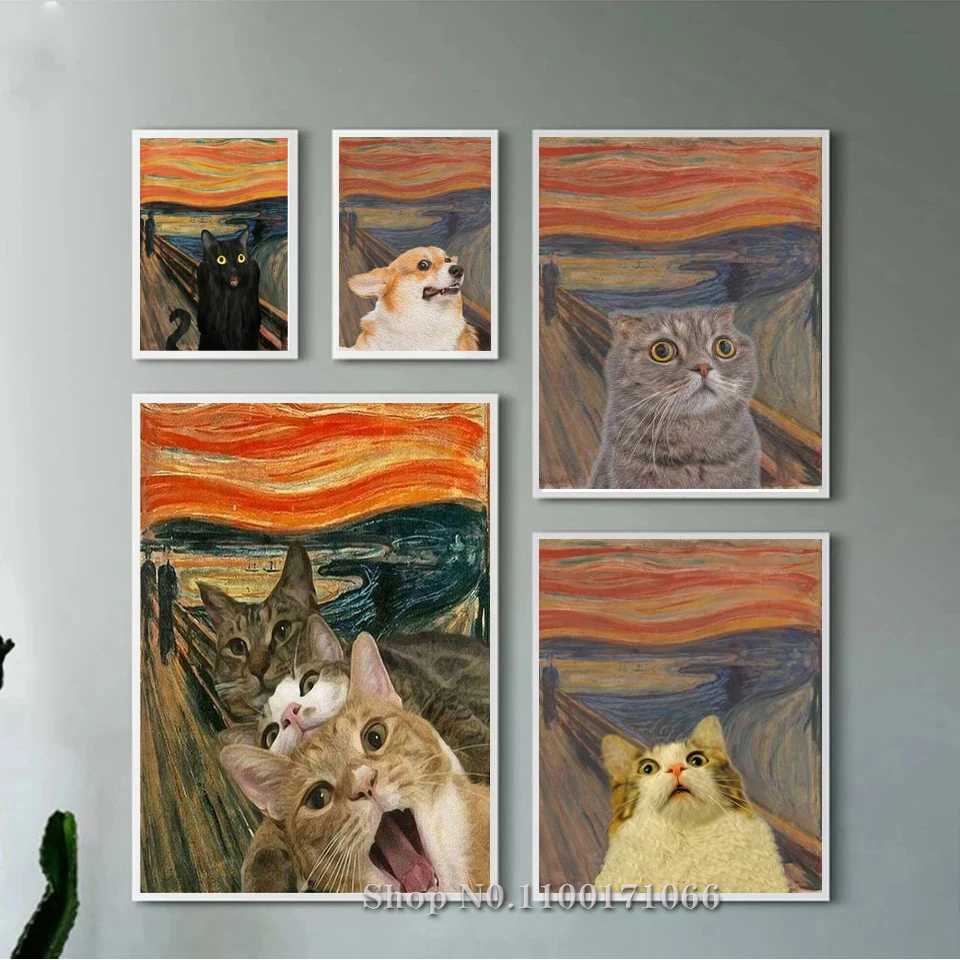 Funny Cat Portrait 5D Diamond Painting DIY 2022 New Arrival Scream Animal  Embroidery  Full Drill Diamond Mosaic Stitch Wall Art