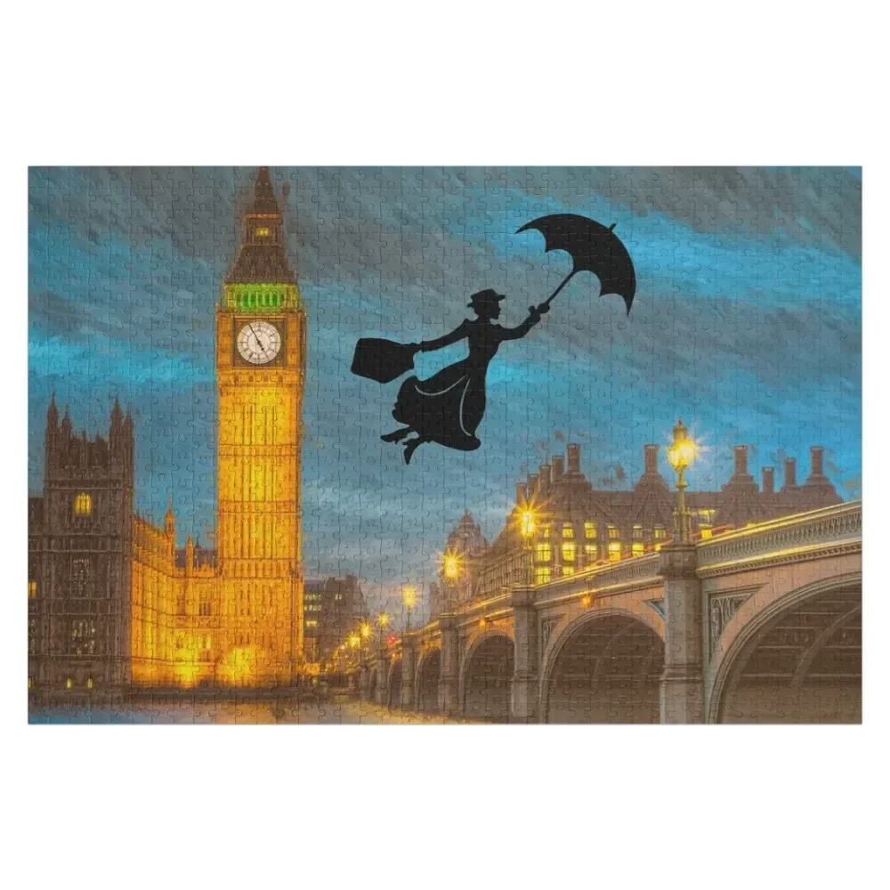 

Magical Nanny Over London Jigsaw Puzzle Jigsaw Pieces Adults Personalized Wooden Animal Puzzle