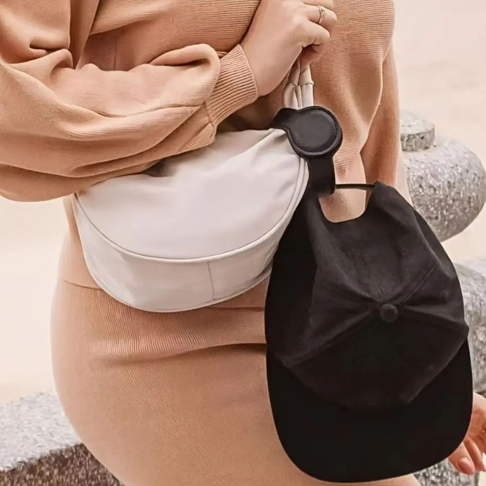 New Powerful Magnet Magnetic Hat Clip PU Leather Portable Leather Hat Holder Solid Color Hat Keeper Clip Luggage