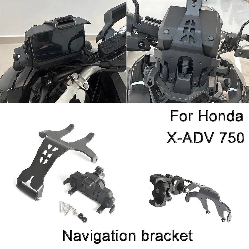 

2021-2025 для HONDA X-ADV 750 XADV750, передняя подставка для телефона мотоцикла, держатель для смартфона, GPS-навигационная пластина, кронштейн 22 мм