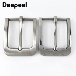 Deepeel 40mm geniş paslanmaz çelik pürüzsüz kemer toka fırçalanmış Pin tokaları kovboy kot deri kemerler başkanı 38mm aksesuarları