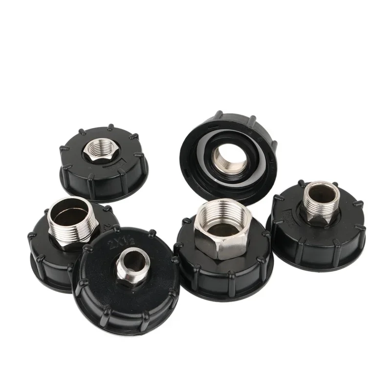 S60x6 coarse thread male to 1/2 inch 3/4 inch 1 inch female IBC tank spout adapter stainless steel drain fitting DIN compliant q