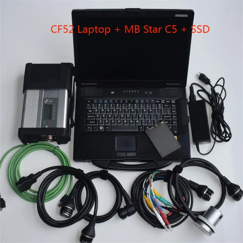 

Auto Repair Scanner Auto Diagnosis Tool WiFi MB Star C5 SD Connect 5 with Software Installed SSD 512gb in Laptop CF52 4gb RAM