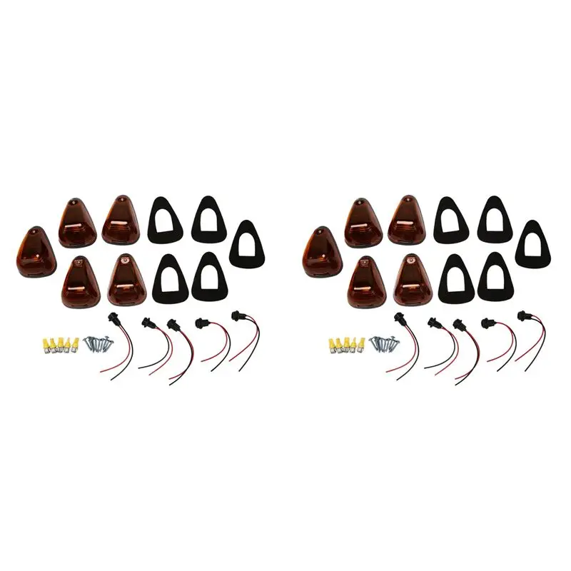 

10 комплектов габаритных фонарей для кабины с янтарными линзами и проводкой для Ford F150 F250 F350 F450 F550 F65 E150 1999-2016