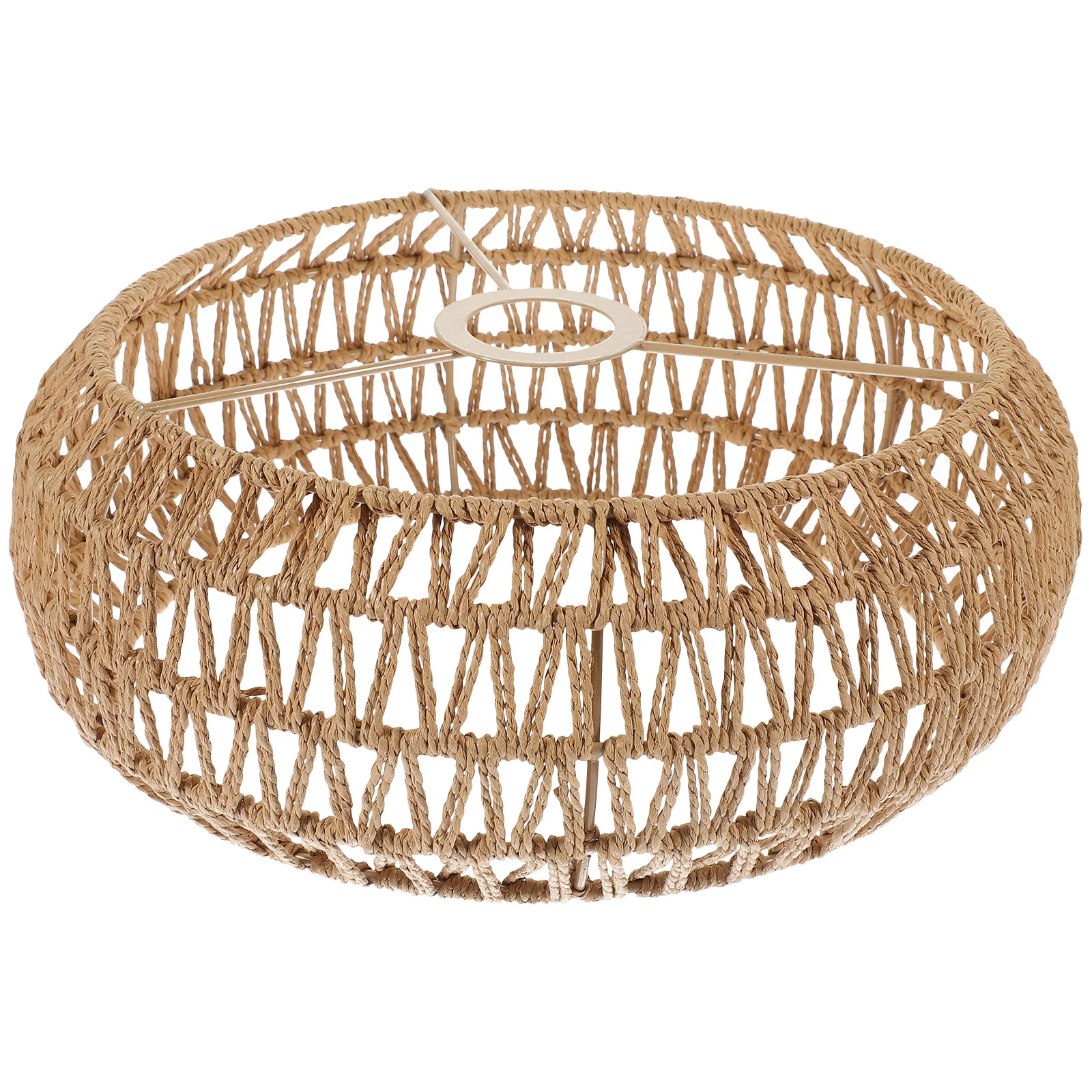 الرجعية حبل القنب غطاء مصباح المنسوجة قلادة غطاء خفيف للمزرعة ريفي الحديثة ثريا تركب بالسقف ديكور فندق المنزل