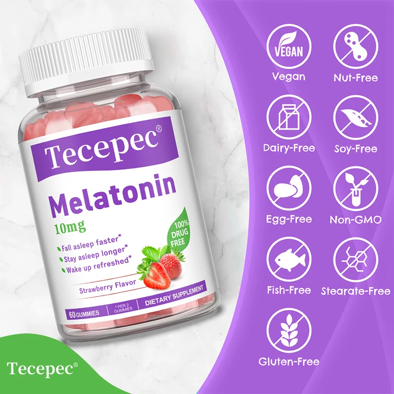 Melatonin Gummies 10 Mg, Improves Sleep Quality and Supports Deep Sleep
