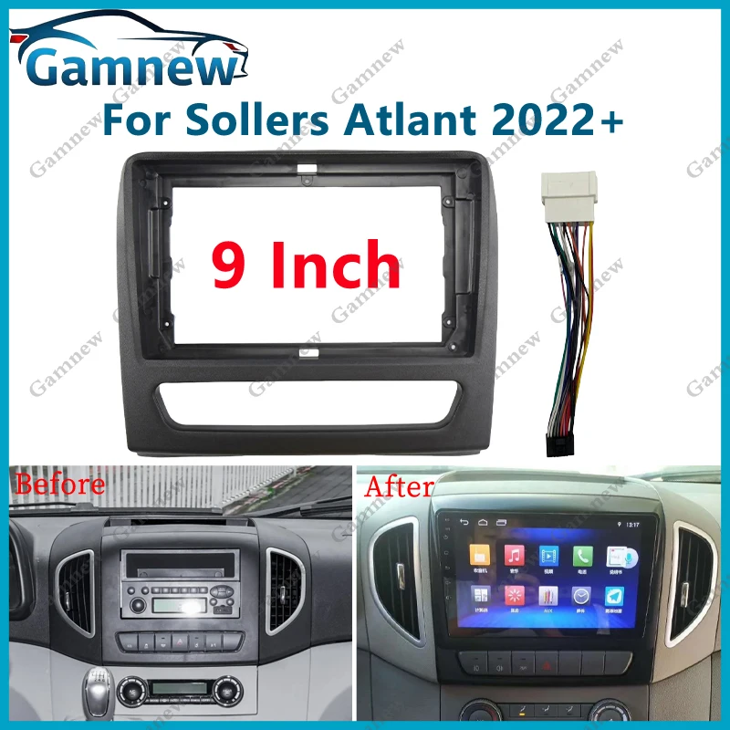 Car Frame Fascia Adapter Canbus Box Android Radio Dash Fitting Panel Kit For Sollers Atlant 2022+