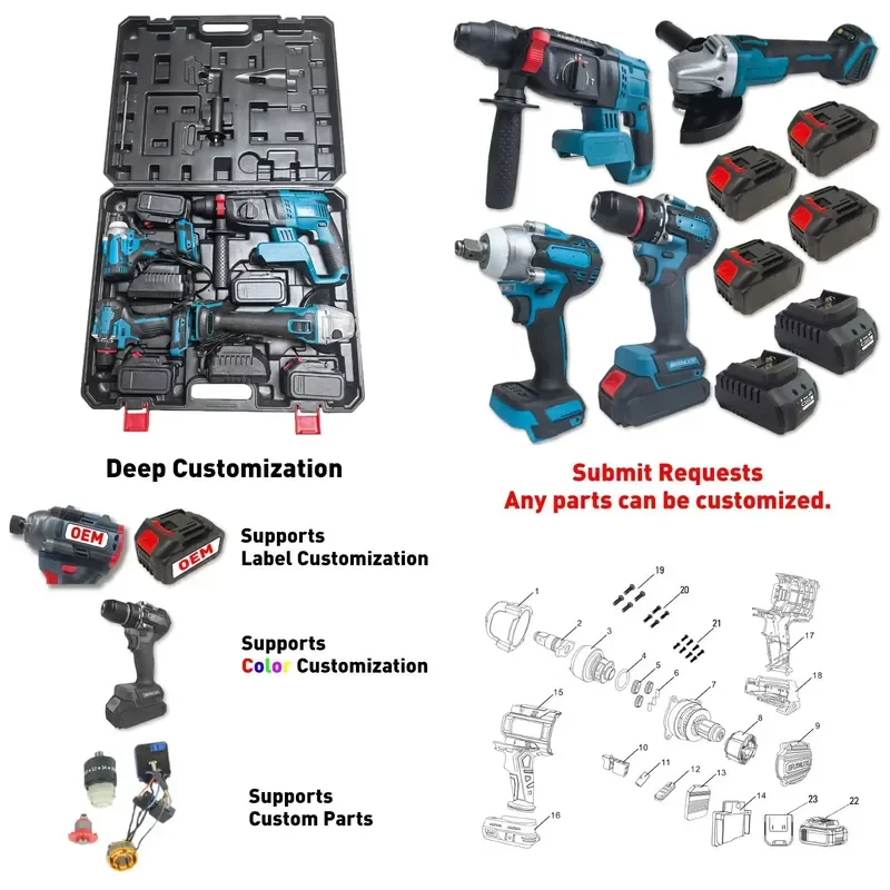 

【CHIMU HOME】 Cordless Power Drill with 20V Battery 10mm Chuck 2-Speed Variable Trigger for DIY Home Projects