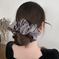 Cotton Pillow Sleep Hair Band Filled Cotton Satin Large Intestine Hair Rope French Retro Large Fat Intestine Ring