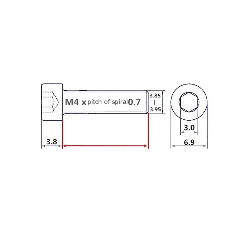 2 Stuks Kleurrijke 7075 Aluminium Cap Hoofd Inbusschroef M3 M4 Aluminium Geanodiseerd Inbusschroeven Quadcopter Auto Bouten