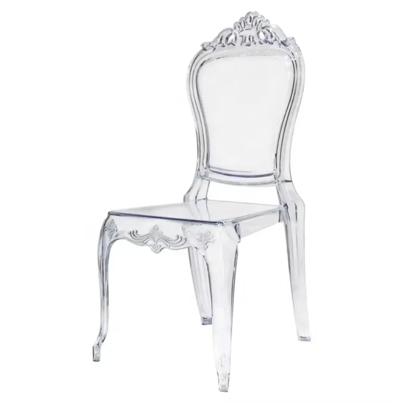 Clear acrylic wedding crown chair