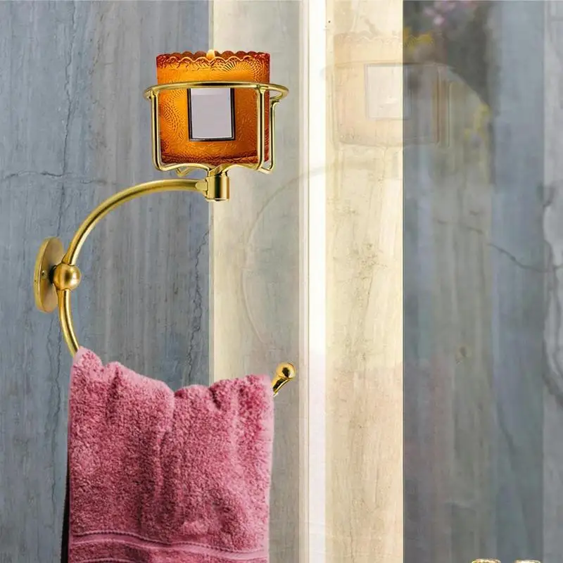 

Вешалка для полотенец для рук Крючок для полотенец для рук с винтажным подсвечником Винтажная кухонная вешалка Настенное кольцо для полотенец для рук в фермерском доме для двери