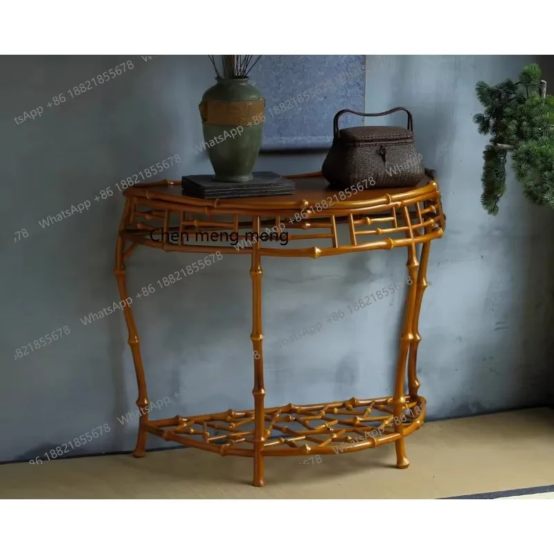 

H Xuan Guan Tai, Ming-style fan table against the wall, bonsai frame four and a half corner table