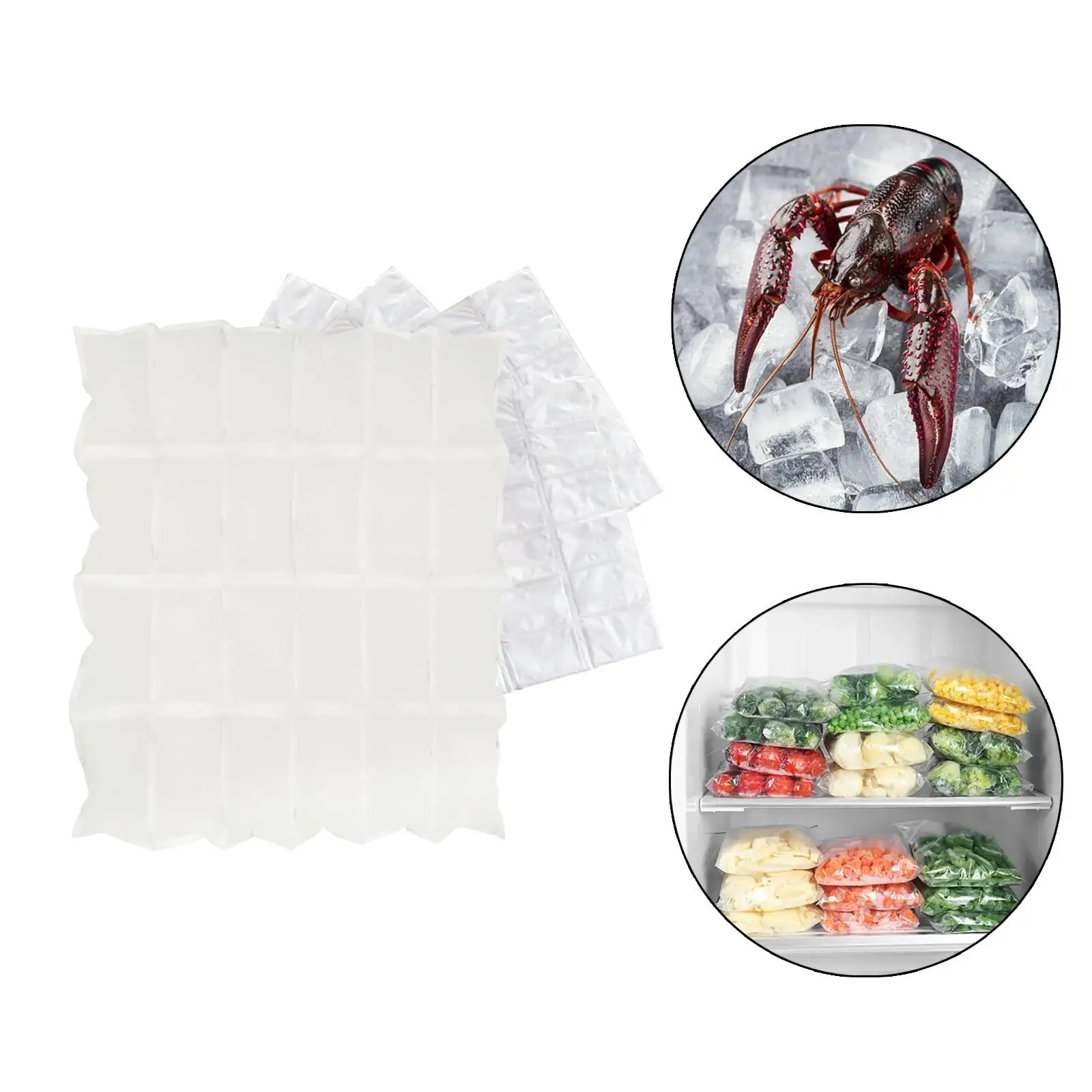 120 Pieces Ice Packs Self Absorbent Ice to Use, Freezer Packs Ice Pack Sheets