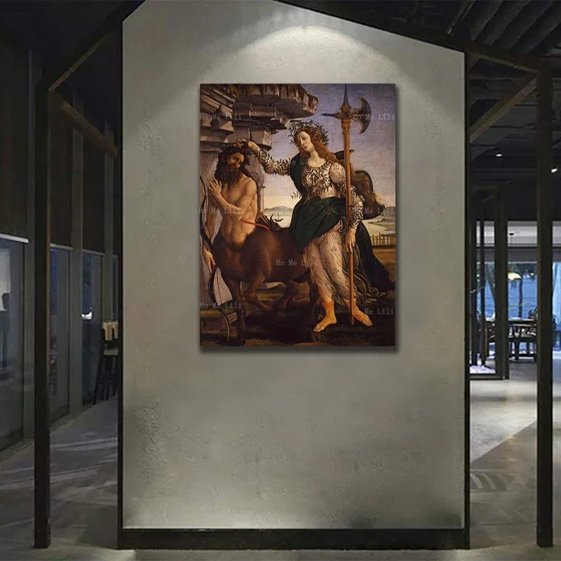 Oil Painting In Western Art History Pallas And The Centaur Canvas Printing By Ho Me Lili For Livingroom Bedroom Decor