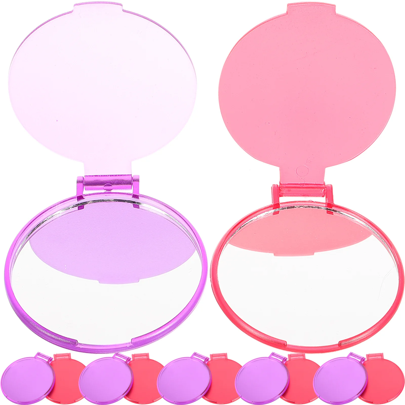 24 szt. Kieszonkowe lusterka kompaktowe do makijażu, okrągłe, składane, o wysokiej rozdzielczości, idealne do podróży, do torebki lub na podręczne.