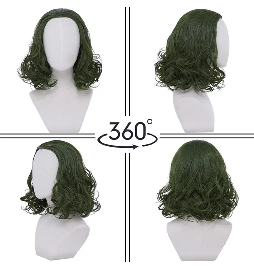 Joker Cosplay Green Wig for Men & Women - Perfect for Joker Costume & Clown Wig High Temperature Fiber Hair Wigs anime