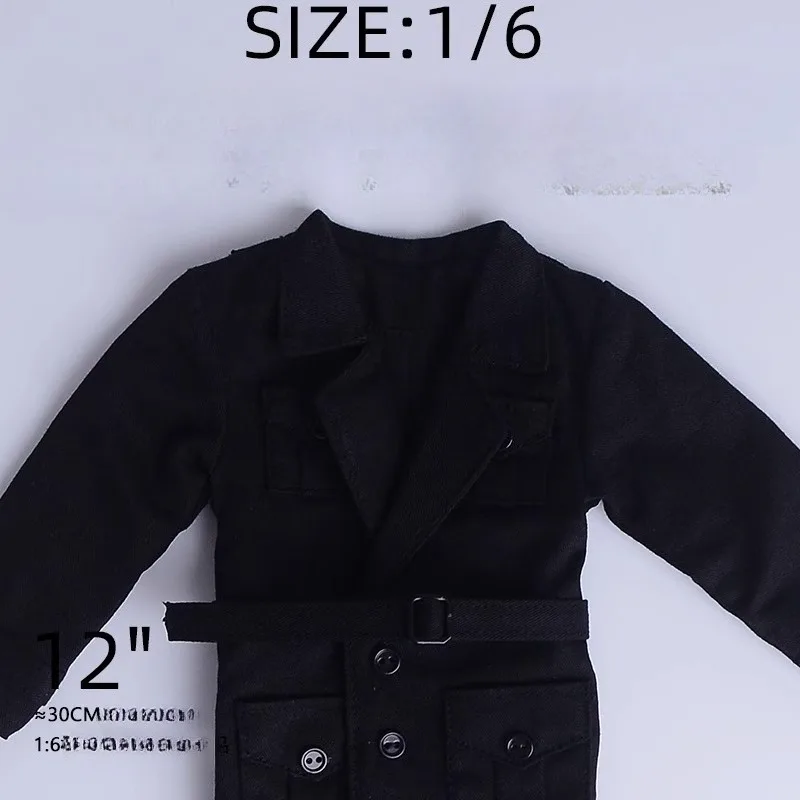 1/6 مقياس أبيض/أسود عصري النمط البريطاني سترة واقية معطف الملابس نموذج ل 12 ''ذكر الجندي عمل أرقام الجسم دمية