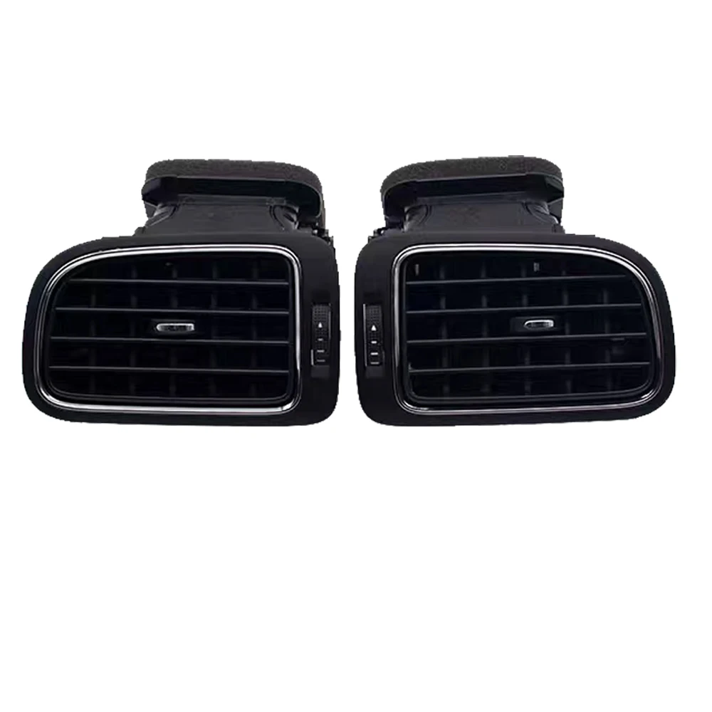 لوحة القيادة المركزية باللون الأسود الساطع لسيارة VW Polo 2011 2012 2013 6RD819728 6RD819703 6RD819704 منفذ هواء تيار متردد فتحة تهوية من الكروم
