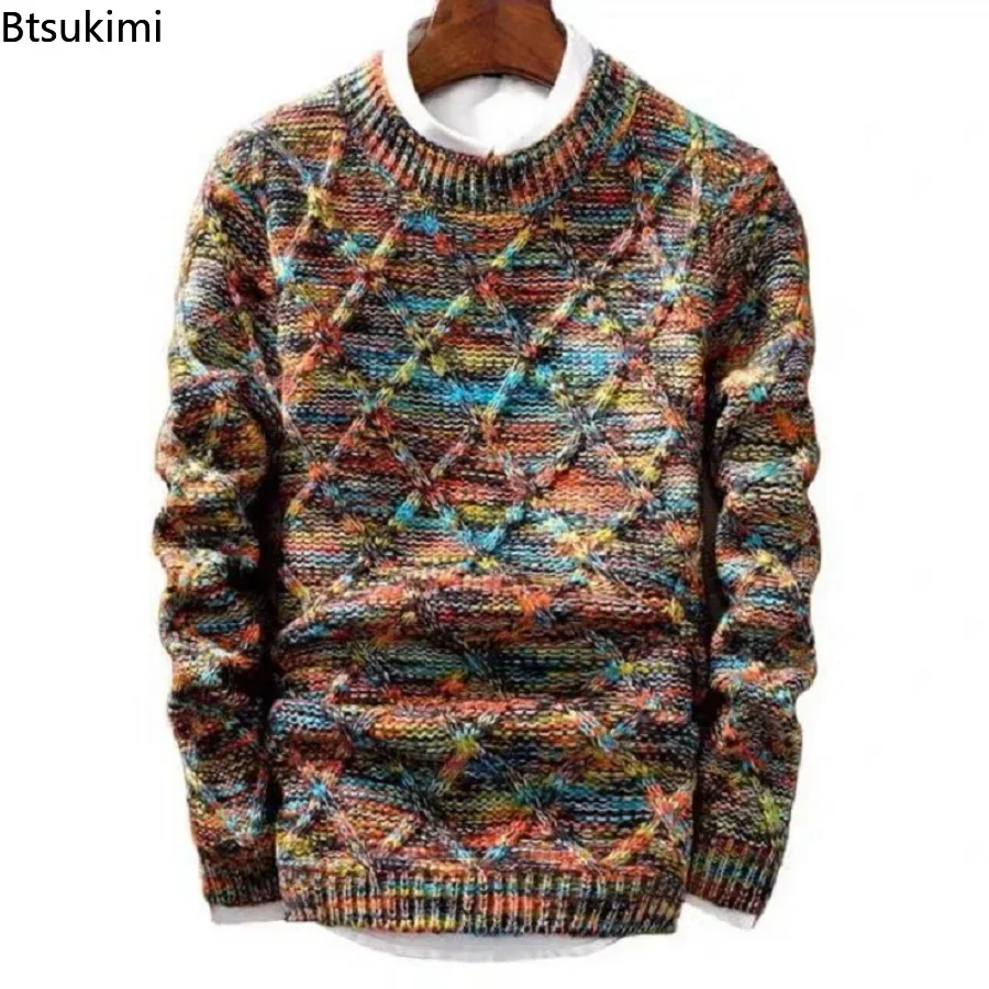 

Autumn Winter Men's Casual Sweater Slim Fit Pullover Male Long Sleeve Clothes Jacket Male Fashion Knitted Sweaters Men Clothing